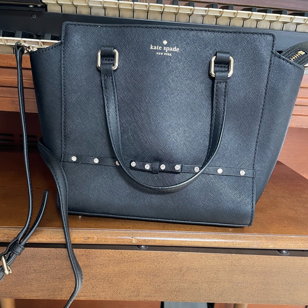 Black Kate Spade Crossbody with Bow